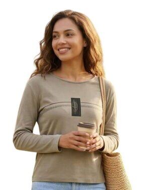 K.D. Spring Neutral Long Sleeve Jersey Made In USA Size M